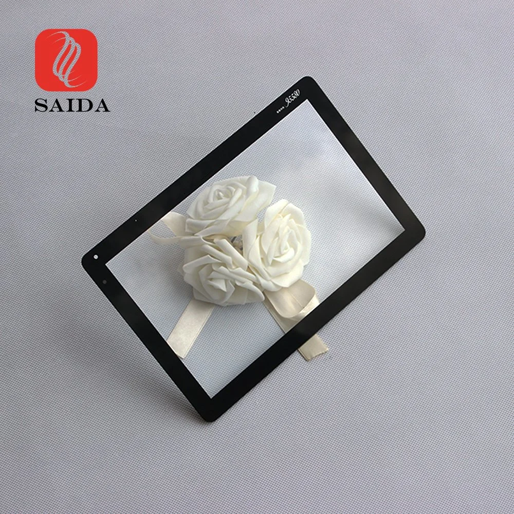 Saida Custom Shape White Painted Scratch Resistant Fingerprint Resistant Touch Screen Cover Glass & AG/Ar/Af Glass