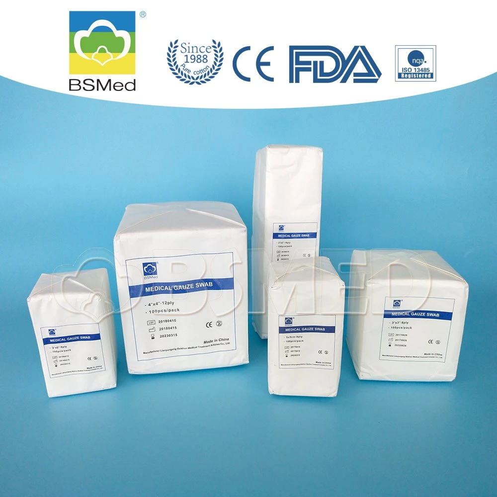 Hot Sale les consommables médicaux de la gaze coton-tige avec certificat ISO