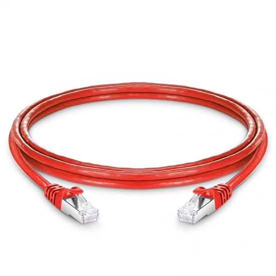 Cable LAN color violeta rojo negro azul personalizado Ethernet Cat5e Cable de conexión FTP 23 24AWG