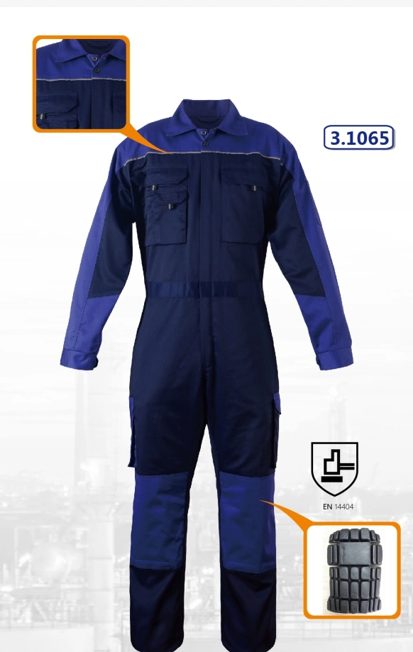 Hot Sale coton Mataltic Pre-Shrunk Zipper Coverall costume de travail