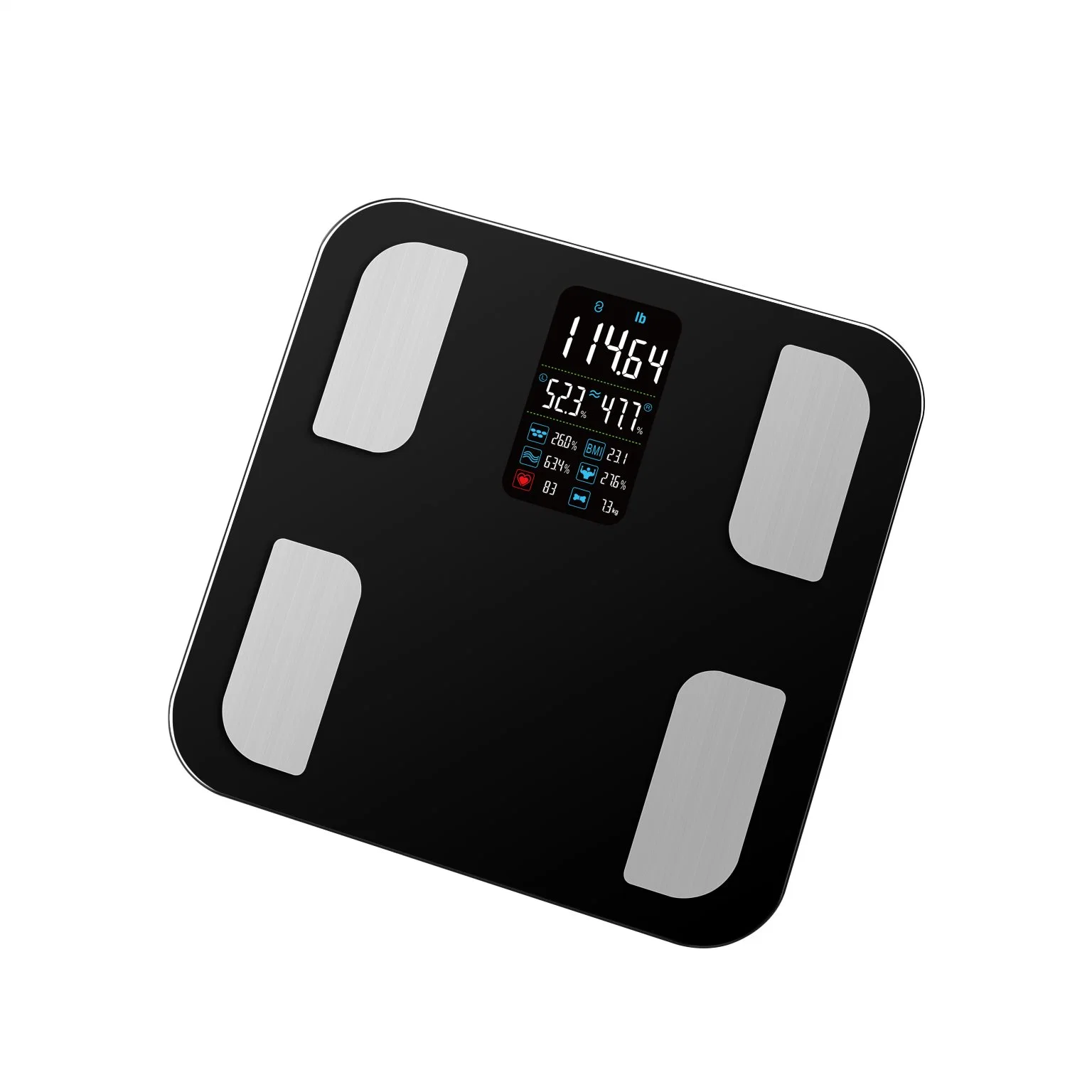 ITO Glass Bluetooth Body Fat Scale with Heart Rate Function