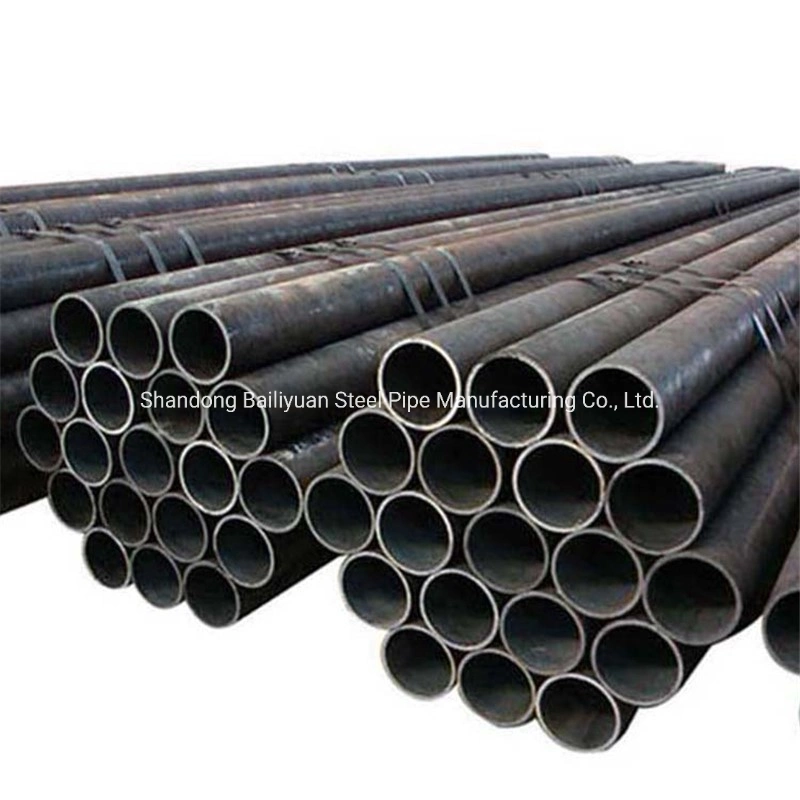 Q195 6m Length ERW Hot Rolled Metal Steel Round Tube Black Iron Carbon Steel Pipe