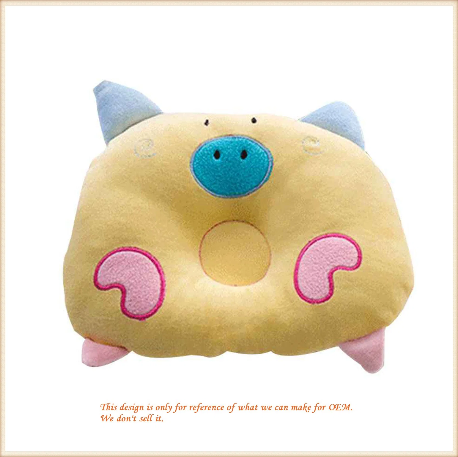 Cartoon Pig Pillow Sleep Head Cushion for Baby Newborn Infant