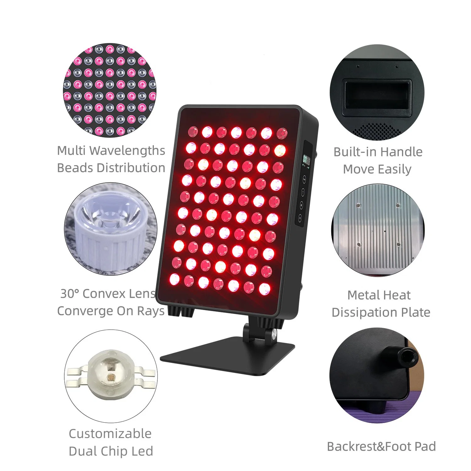 Potencia de sueño calidad 70pcs LED de cuerpo entero dispositivo de infrarrojos rojo Panel de terapia ligera Navidad Promoción de regalos de negocios