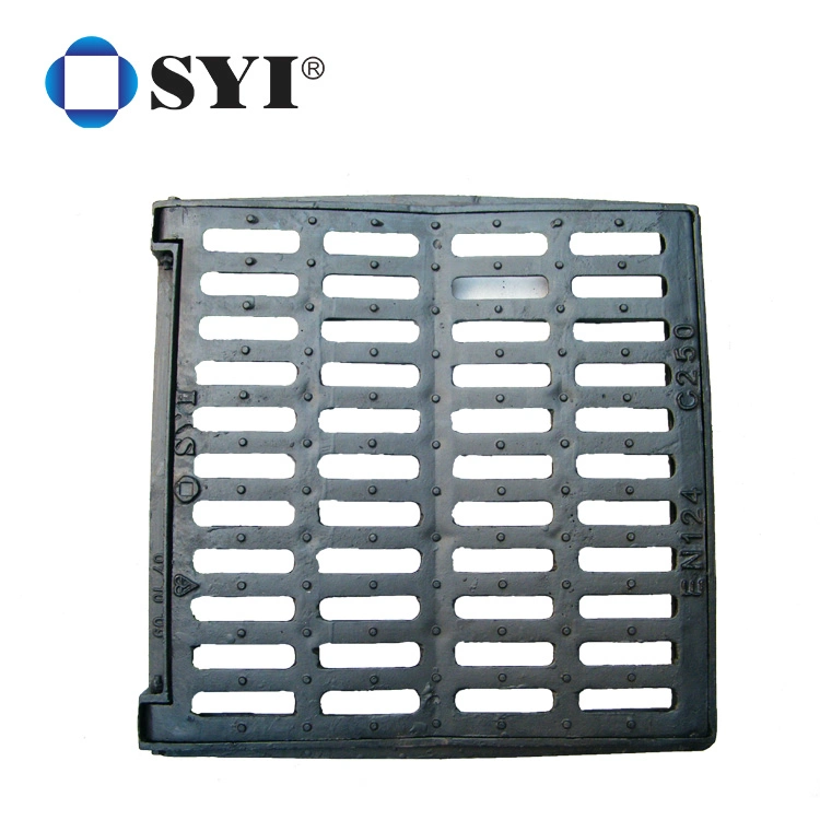 C250 Ductile Cast Iron Square Driveway Drain Grates Rainwater Gully Grating Cover