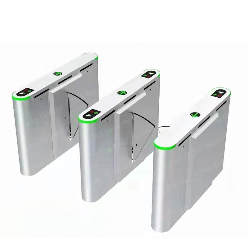 Square BRT Station Wing Turnstiles Gates 304 Brushed Stainless Steel Event Ticketing System Flap Barrier Doors Module