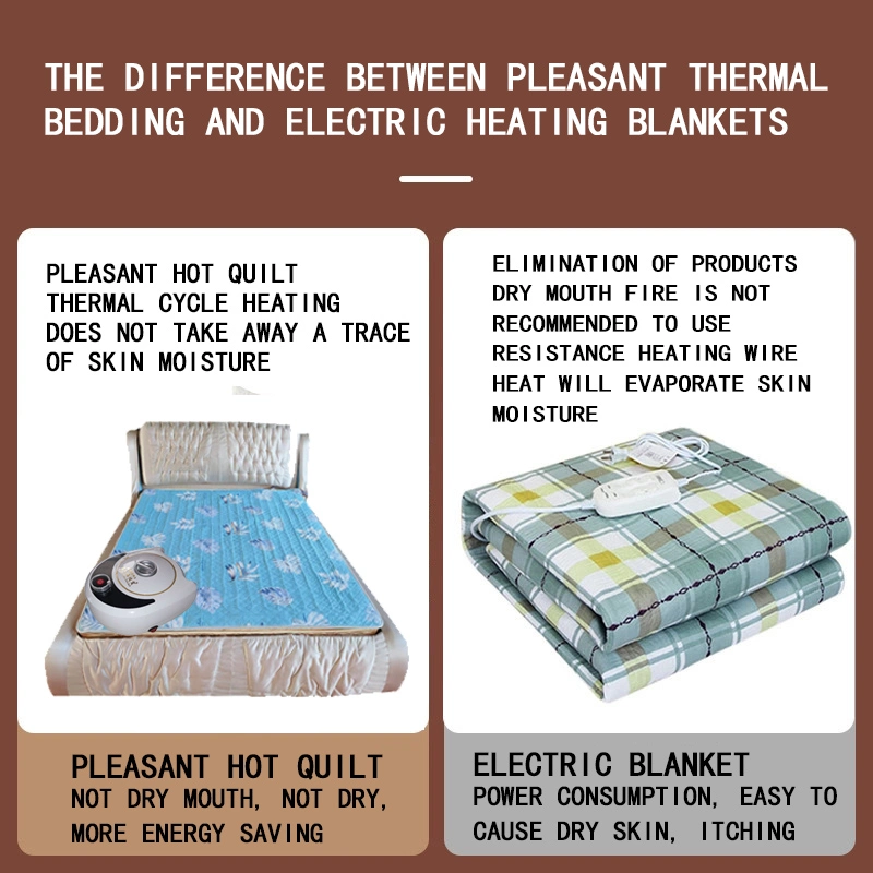 Manta eléctrica automática de temperatura constante espesamiento inteligente agua suave inteligente Manta eléctrica de seguridad para calefacción y separación de agua