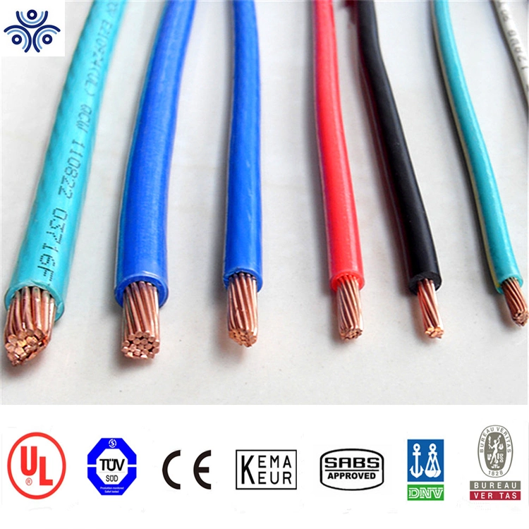 Fio eléctrico Thwn Thhn/rolo de cabo 100m 10 8 fio de isolamento de PVC de 6 AWG