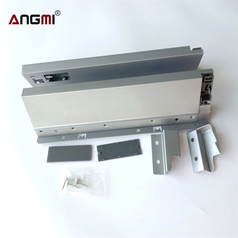 Furniture Hardware Kitchen Cabinet Soft Close Metal Drawer Slide Slim Tandem Box