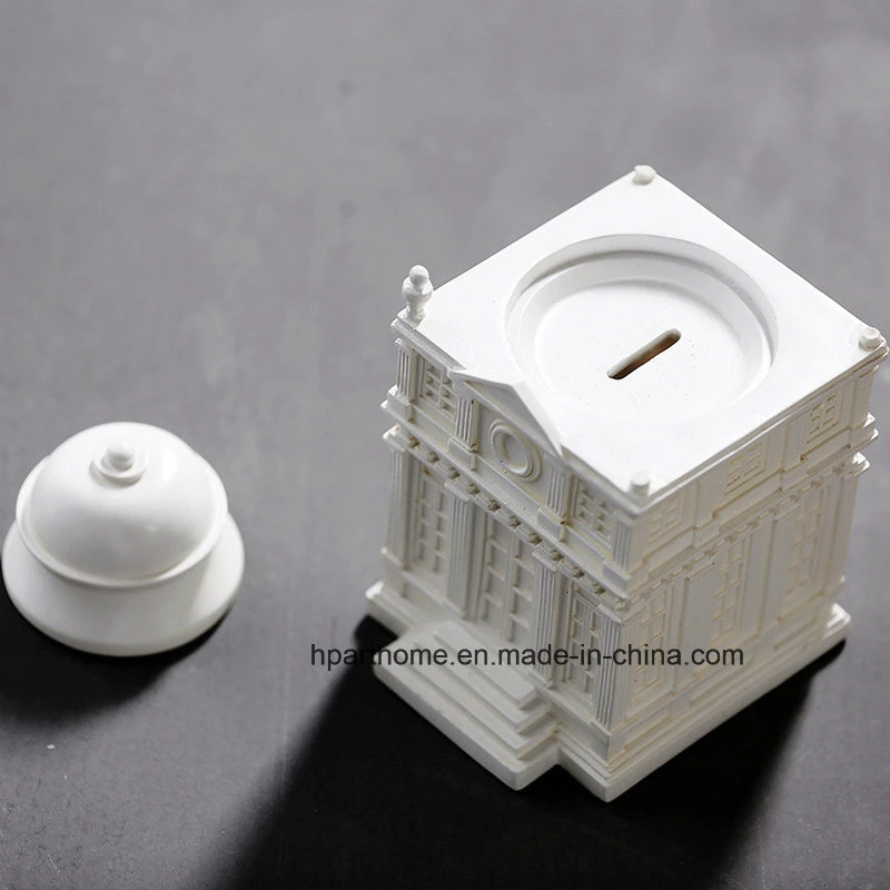 Hot Selling New and Fancy White House Resin Money Box