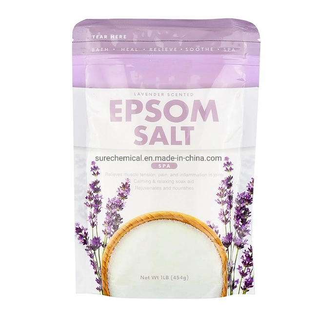 Comercio al por mayor Epsom sal de baño para el baño de sal de la piel exfoliante natural