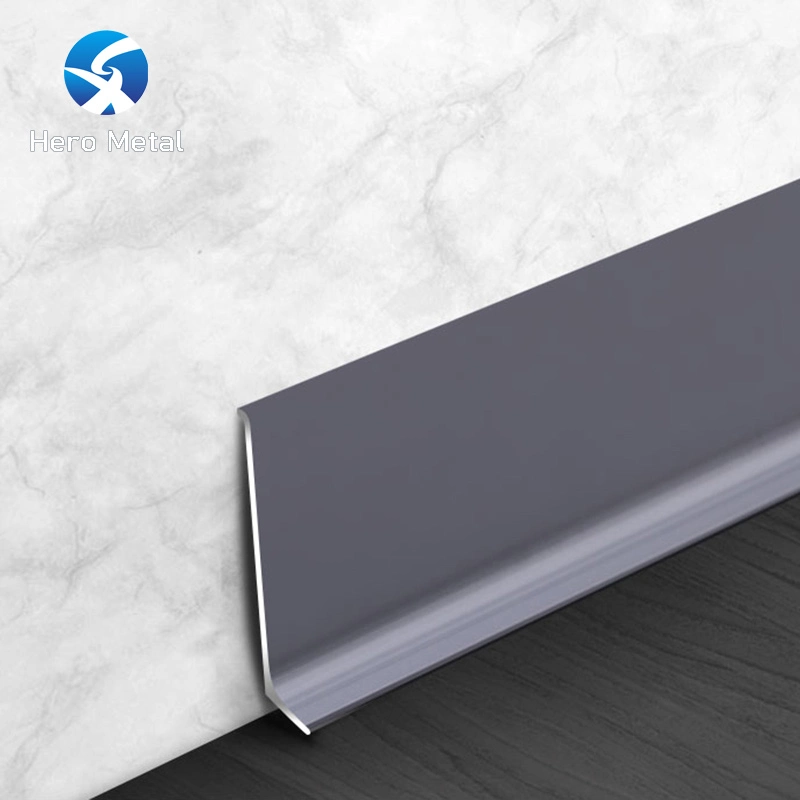 Foshan Contempary Wall Protection Anodized Stainless Steel Skirting Baseboard