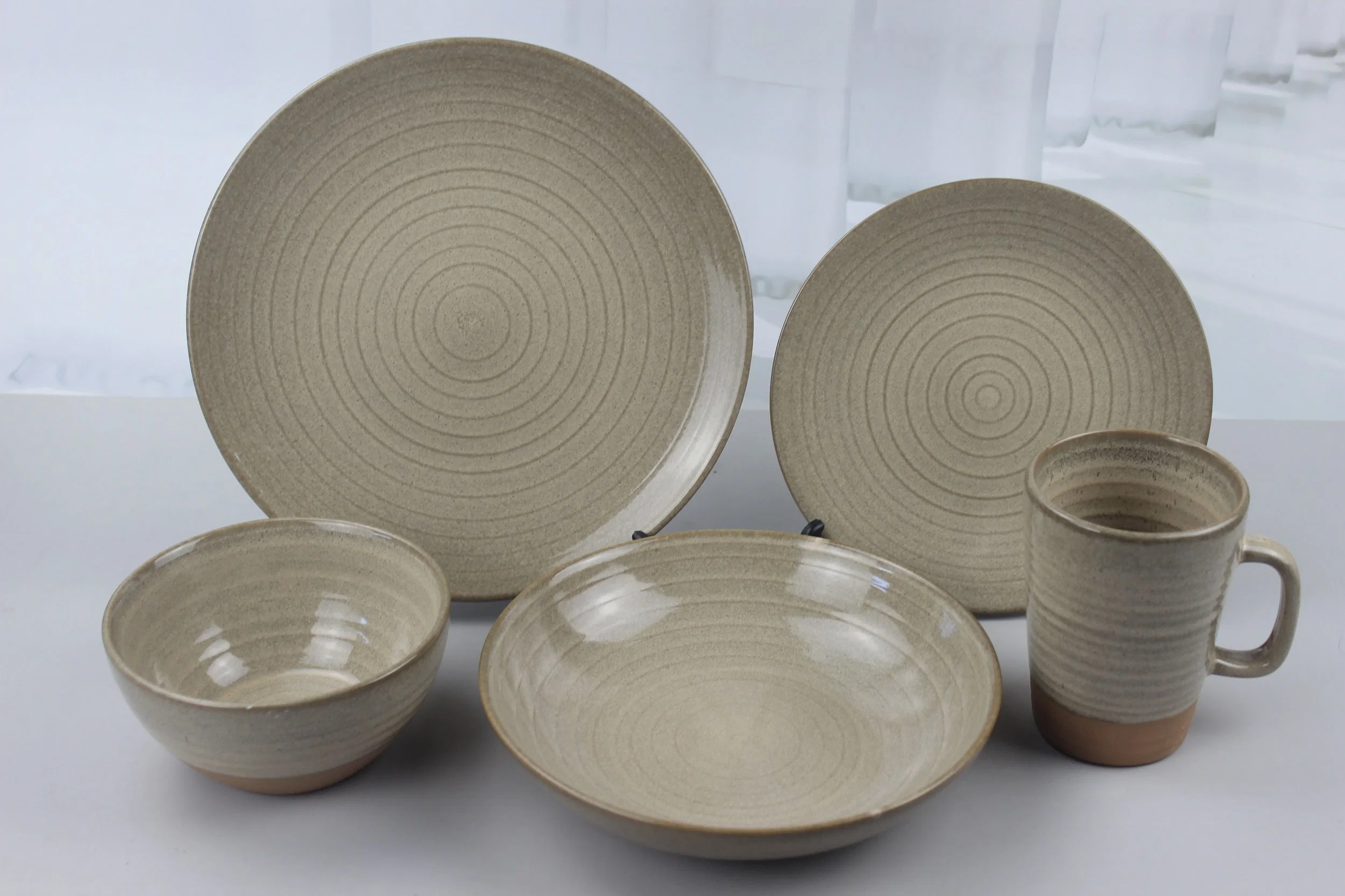 High quality/High cost performance  Pottery Clay Dinnerware Bowl/Plate/Soup Plate/Cup 20PCS