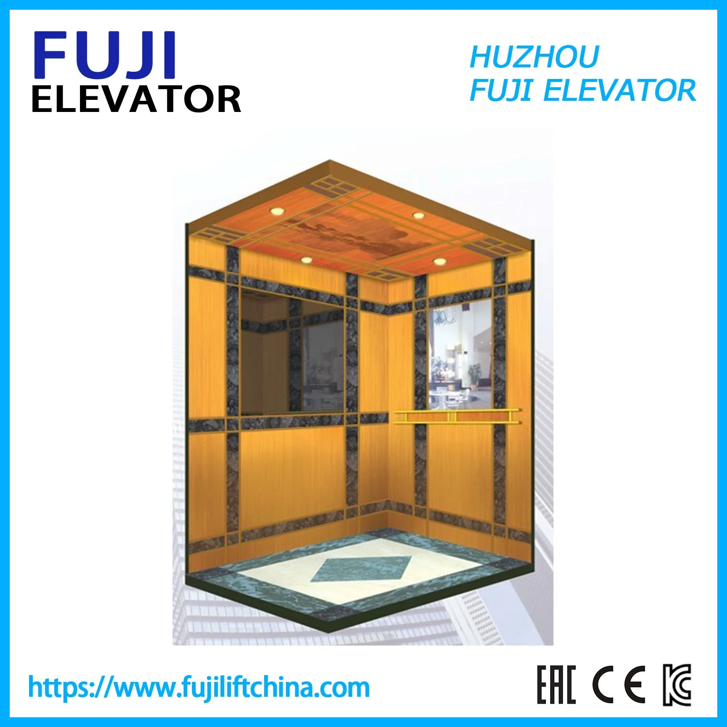 Cheap Small Sightseeing AC FUJI Observation Glass Elevator Panoramic Lift in Safety Original Factory