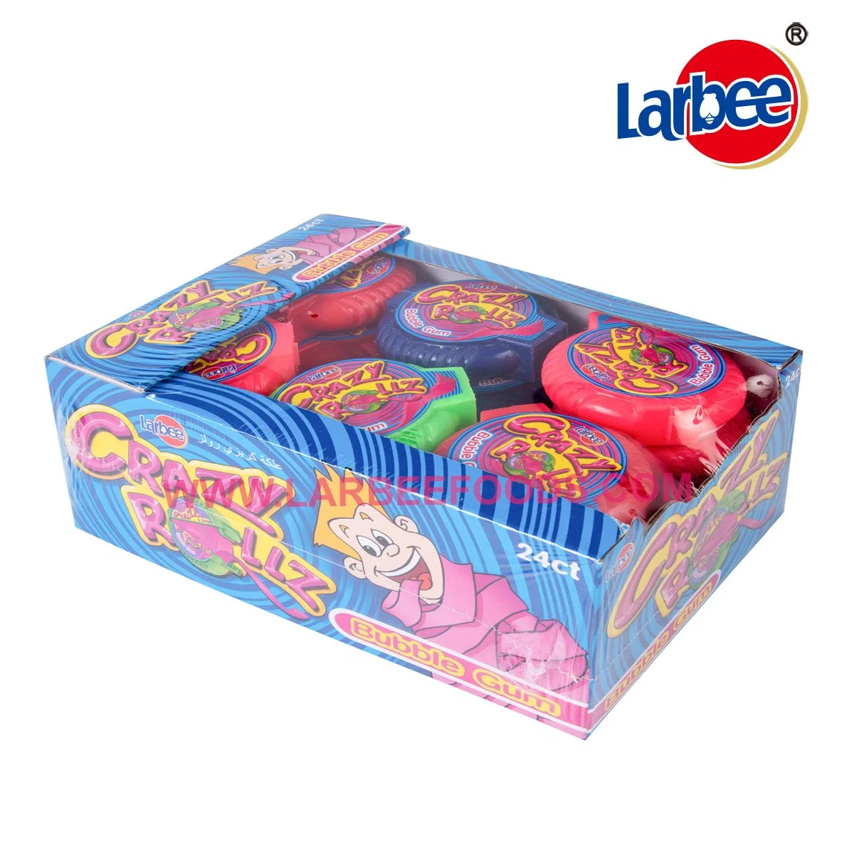 Sabor a fruta de alta calidad rollo Bubble Gum dulces para los niños