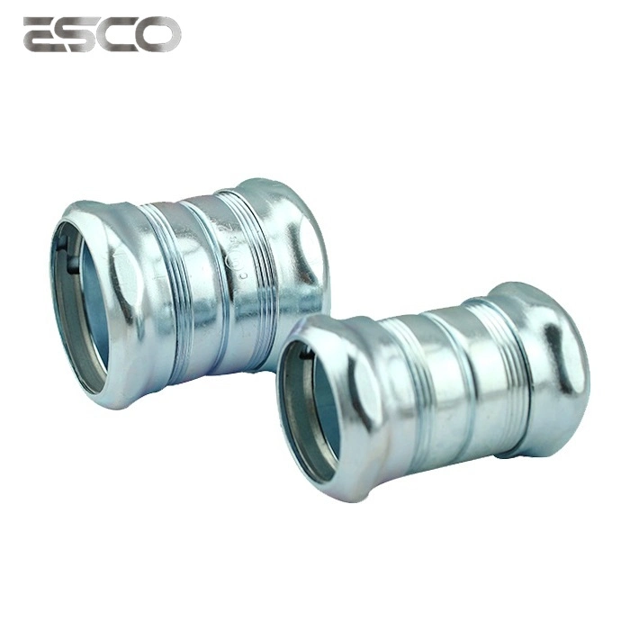 UL Listed Steel Conduit Fitting Steel Pipe Compression Coupling EMT Connector