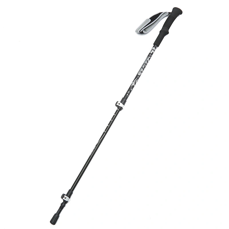 Aluminum Alpenstock 3 Sections Telescoping Nordic Walking Sticks Trekking Pole Cane Hiking Stick