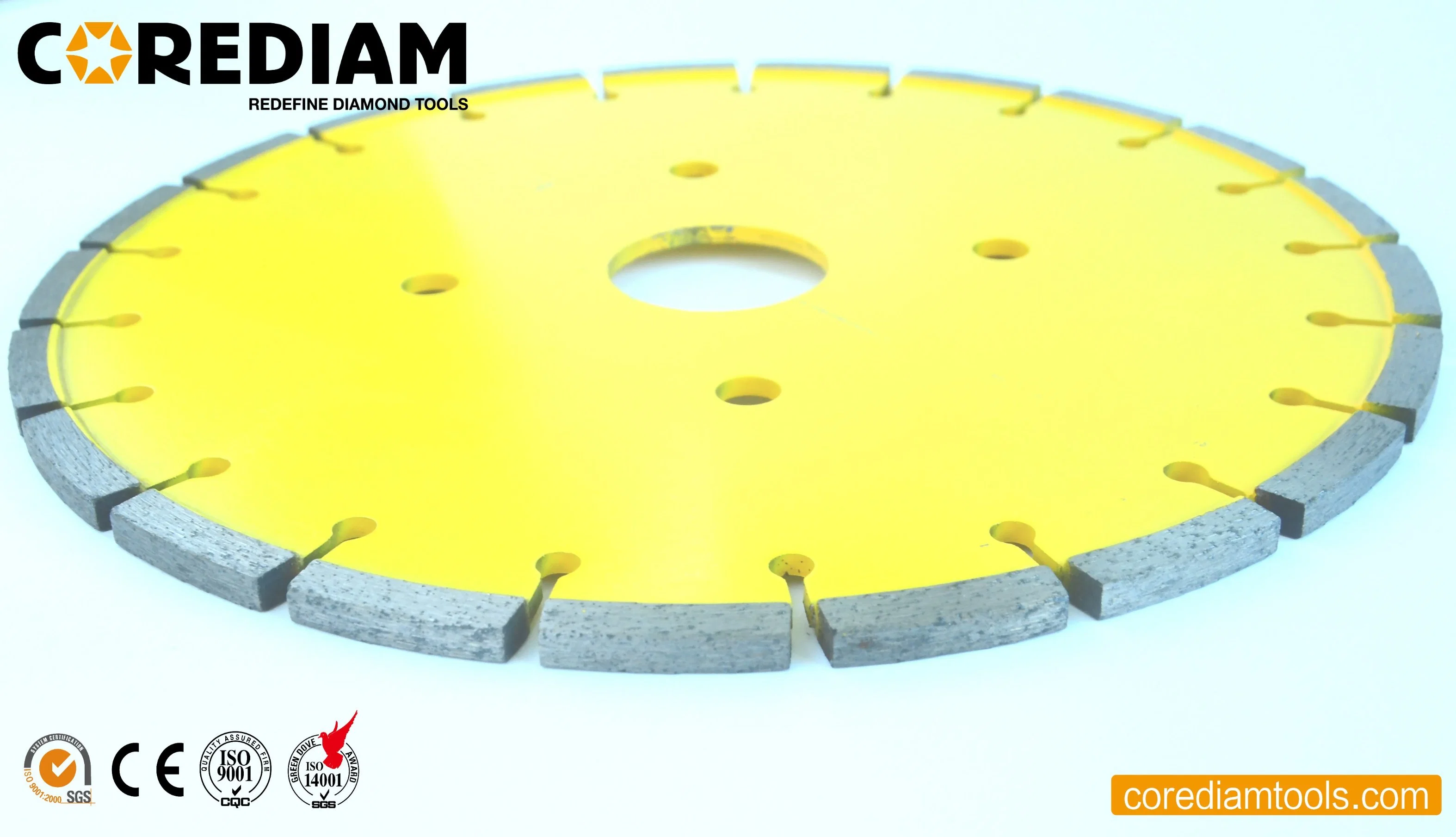 Super Quality 350 mm/16 Inch Laser Welded Diamond Tuck Point Saw Blade in 6.4mm Segment Thickness/Diamond Tool