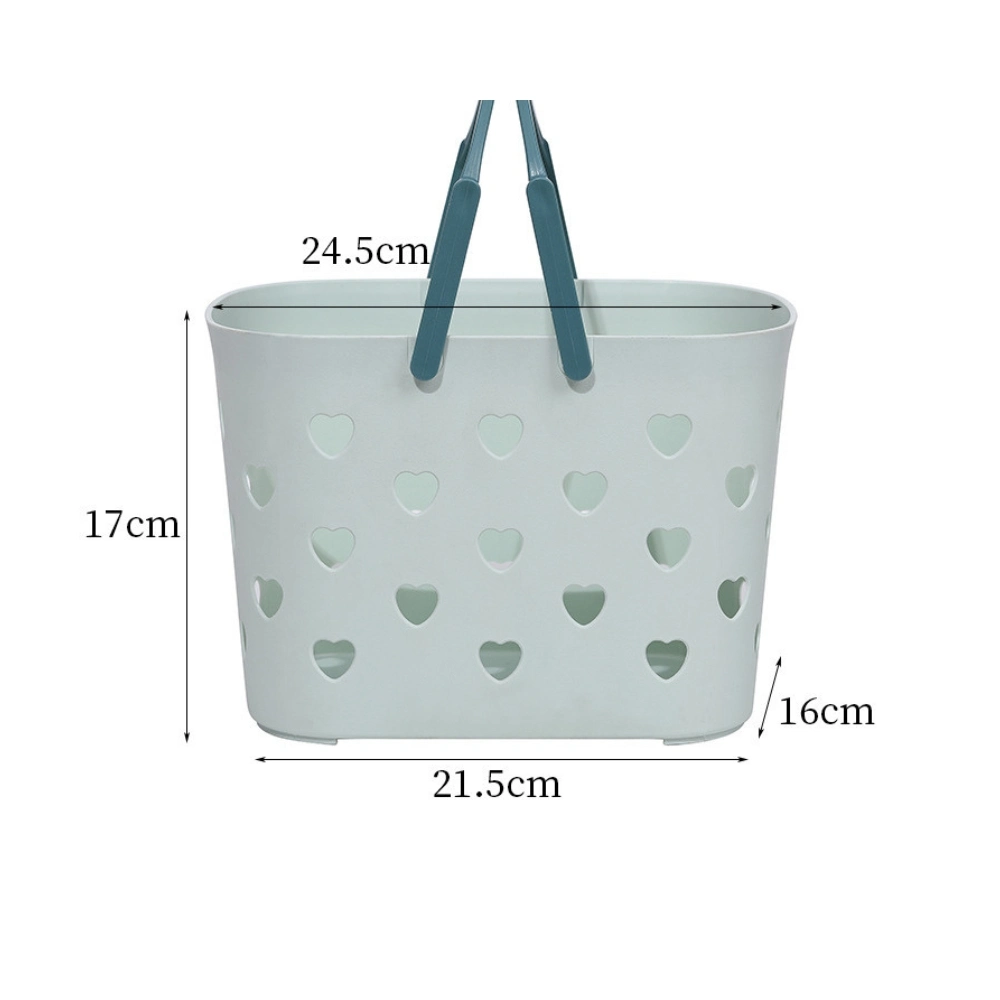 Fruit Basket Tray with Handle Plastic Bathing Heart Pattern Ci24313