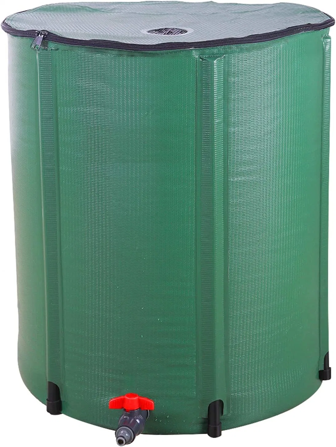 Barriles de lluvia plegables con filtro interno de agua, desviador plegable Raintrap, resistente tanque de almacenamiento de colección de agua de lluvia de jardín de PVC para hidroponía