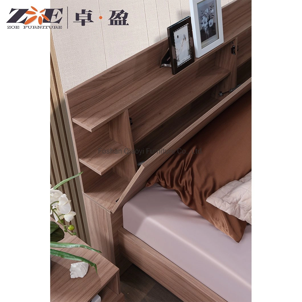 Hôtel de luxe Maison 5 pièces de mobilier moderne en bois MDF Chambre Chambre King Size Set