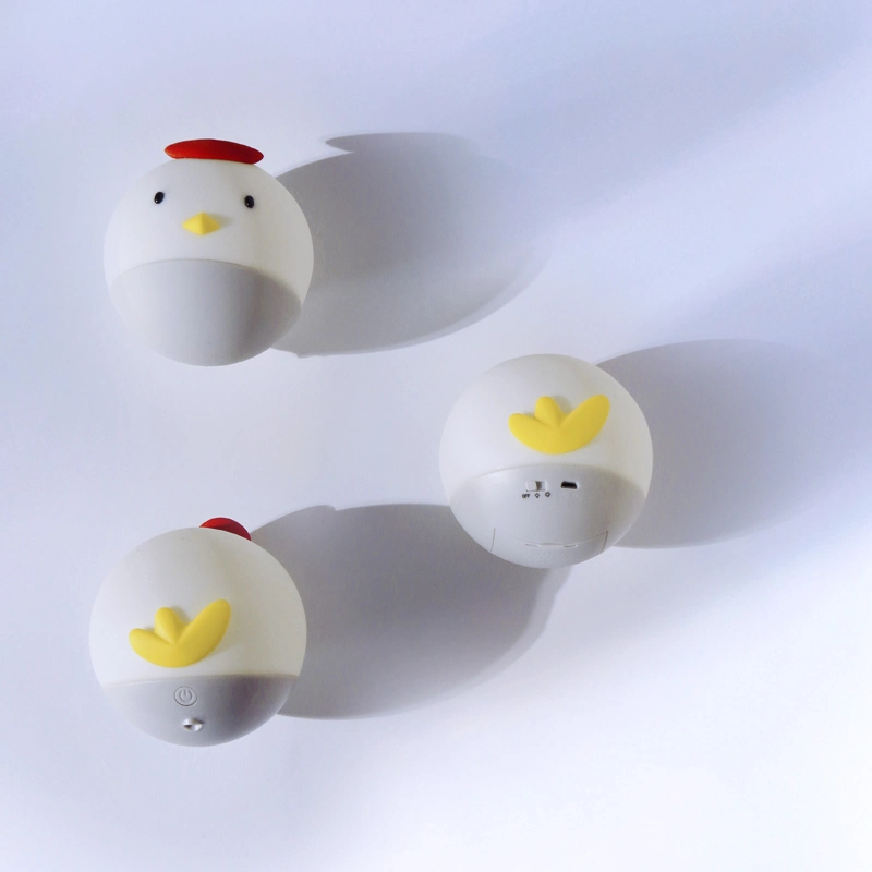 Round Chicken Remote Control Silicone Night Light Other Indoor Lighting