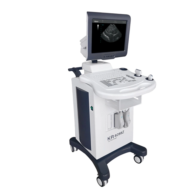 Ultrabajo precio Cart Ultrasound en blanco y negro con Convex Array Sonda