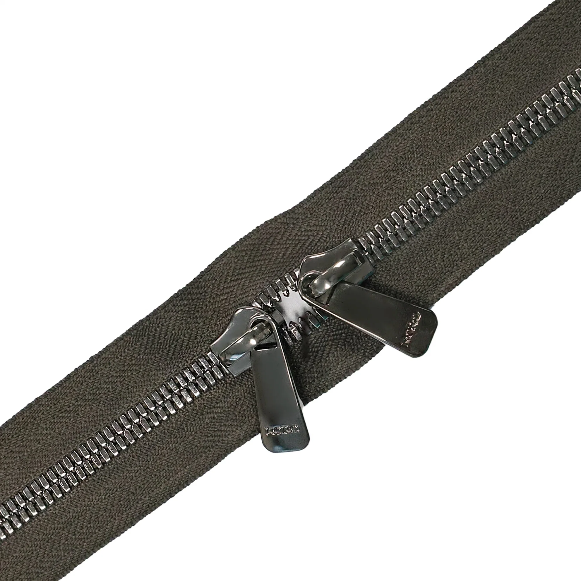 Two-Way Double Puller Metal Zipper with Didi Teeth