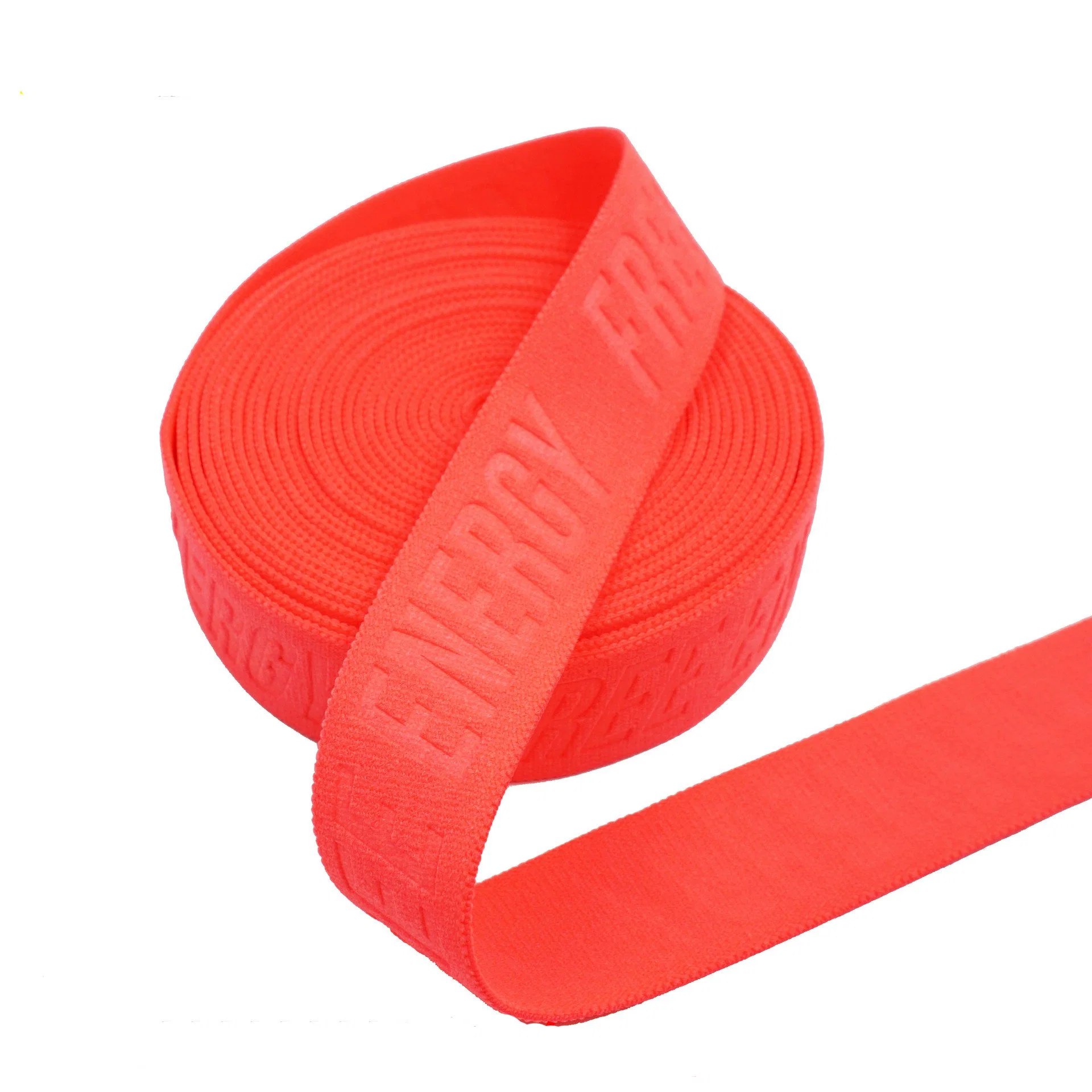 High Quality Custom Embossed and Debossed Logo Webbing Strap Elastic for Underwear