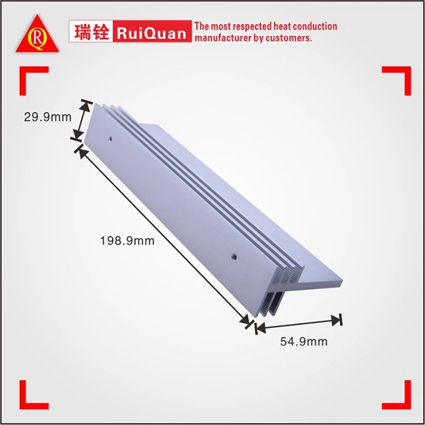 61.3mm W Black Density Fins Profile Extrude Aluminum Heat Spreader Anodized Radiator