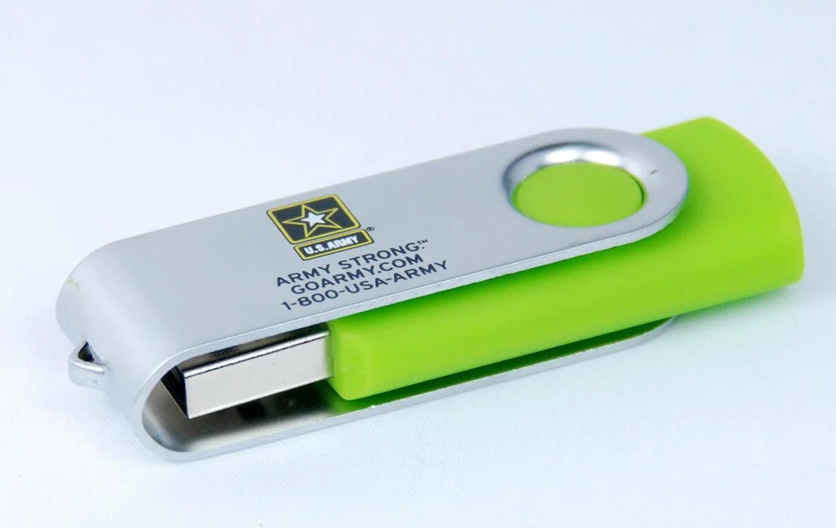 De Metal giratoria de la memoria USB 2.0 Flash Drive con Logo