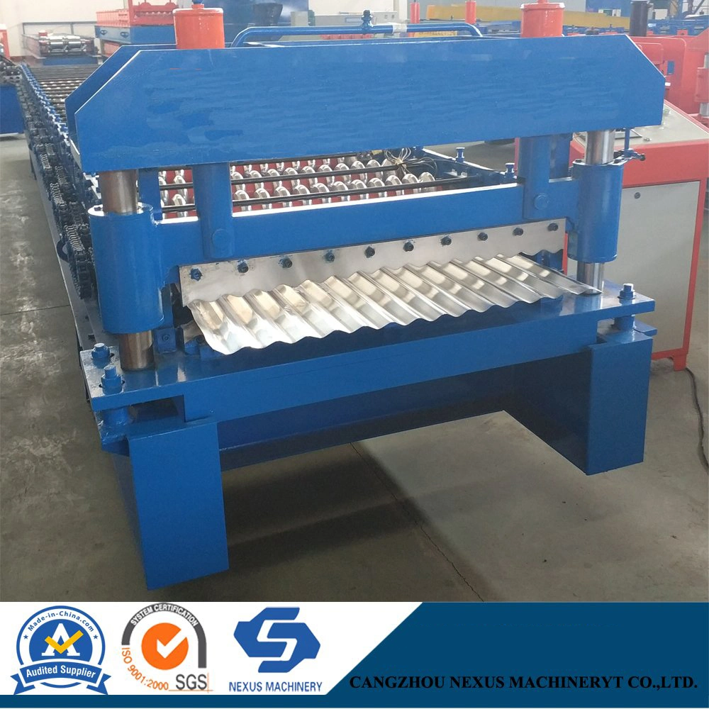 Prepainted Galvanized Steel Roof Sheet Roll Formed Machines with Decoiler