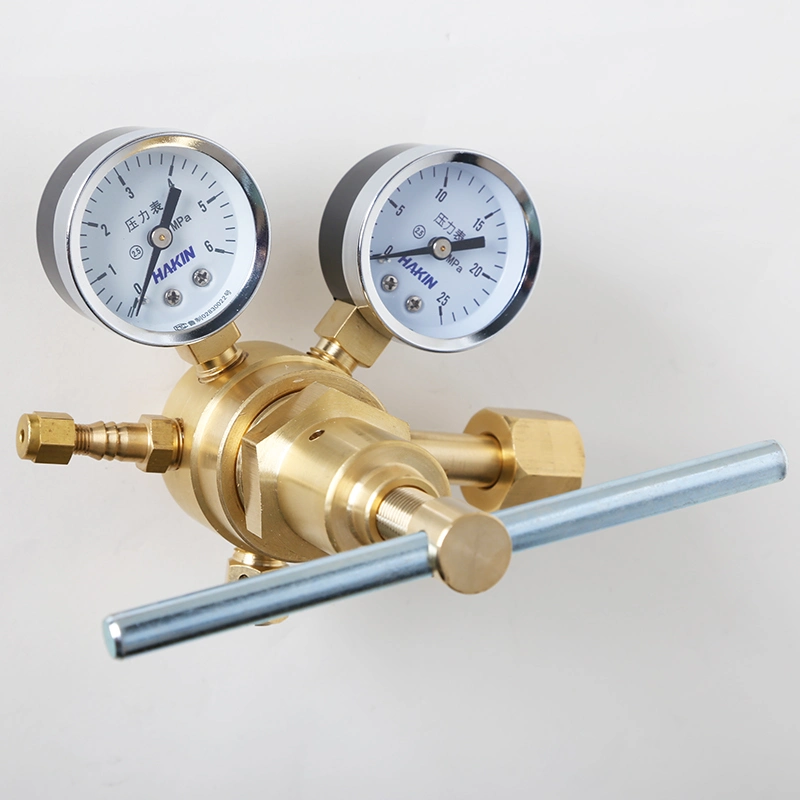 High Pressure G3/4 Cga580 Inlet Connection Male Outlet Connection Gas N2 Nitrogen Regulator Full Brass O2 Oxygen H2 Hydrogen Air Argon Helium Gas High Stability