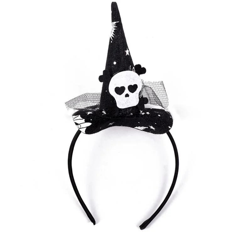 Halloween Girls Headband Witch Cosplay Headdress Pumpkin Hair Hoop Halloween Pumpkin Party Witch Hat Decor Gift Accessories Hat