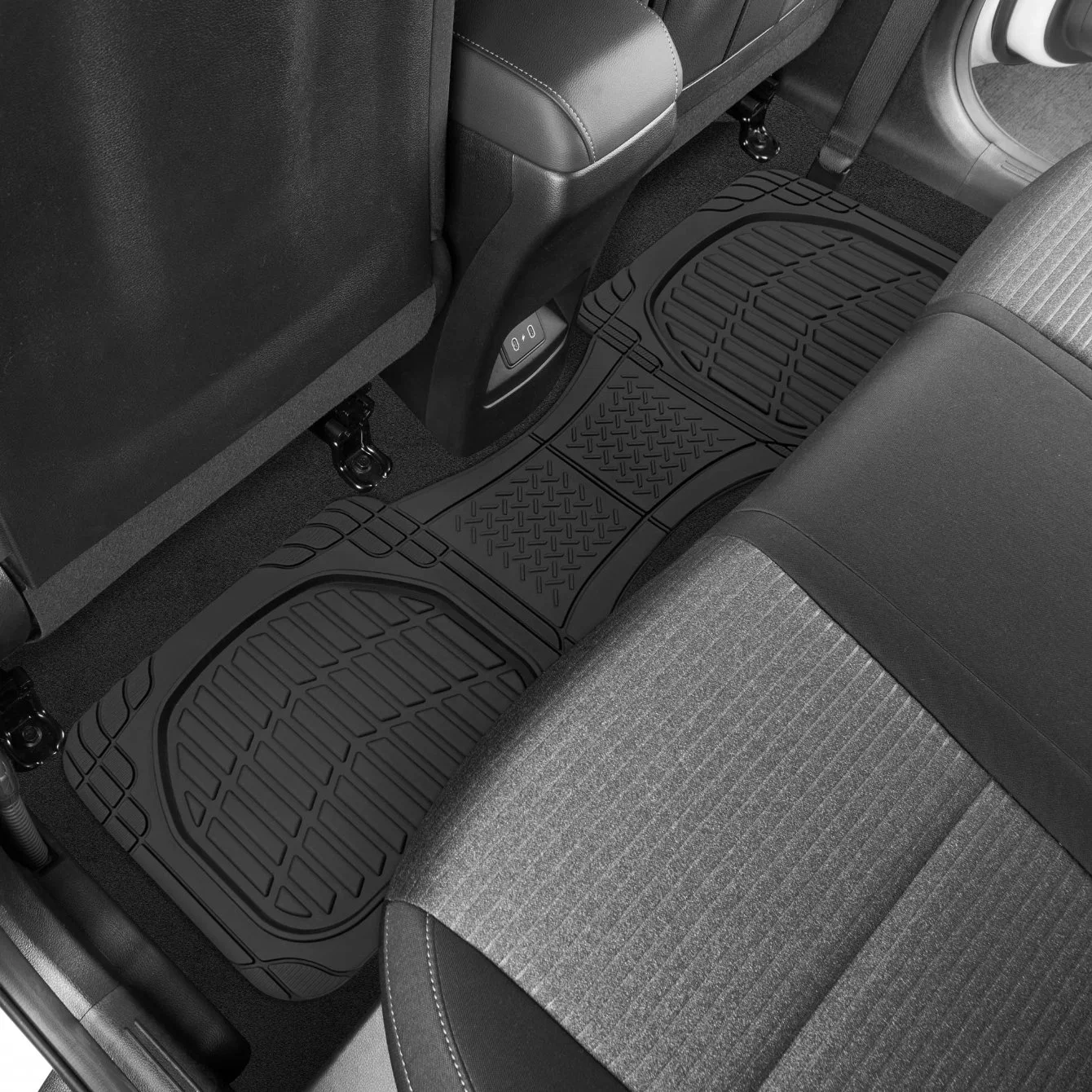 Tapis de sol pour voitures Noir Profond Plat Tous Temps Tapis de Voiture Imperméable Ajustable Tapis de Sol pour Voitures Camions SUV Revêtement de Sol Universel Accessoires de Voiture