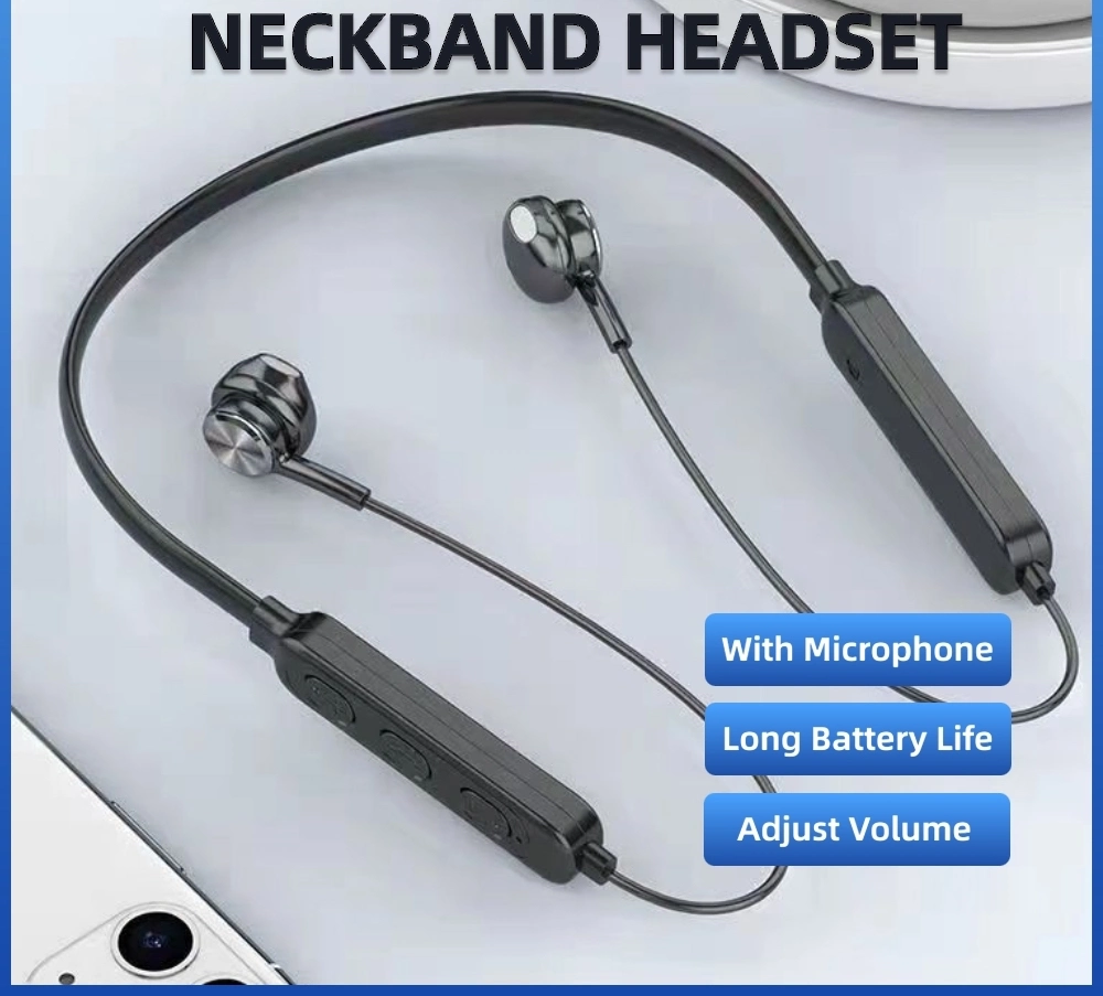 Wireless Bass Stereo Earbuds in-Ear Mic Bluetooth Neckband Earphone Headphones GB07