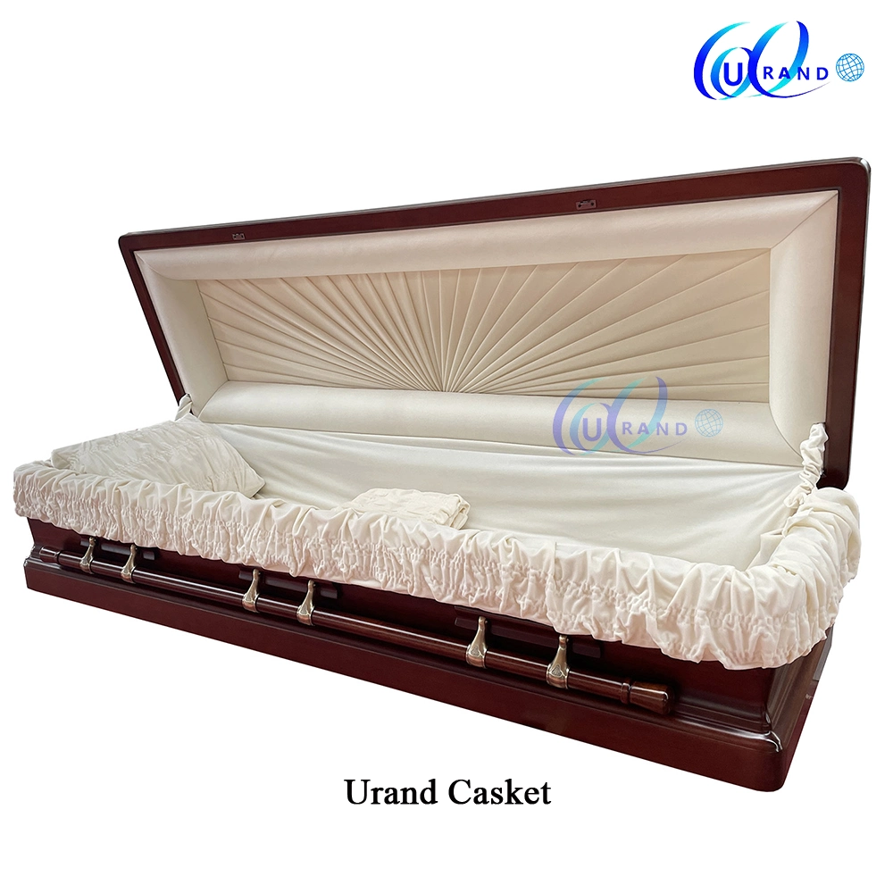 Made in China Funeral Supplies Wholesale Best Quality Good and Cheap Solid Poplar American Coffins Adult Wooden Caskets