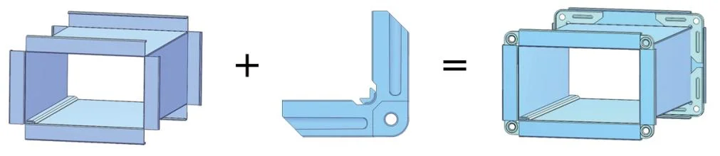 Ysdcnc Pneumatic Square Duct Angle Code Installing Machine