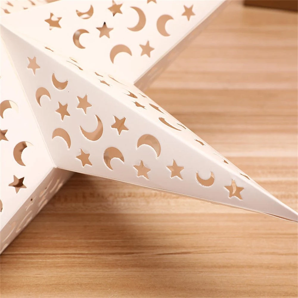 Moubarak papier Hollow Out Star Moon Pendentif suspendu Parti musulman décoration