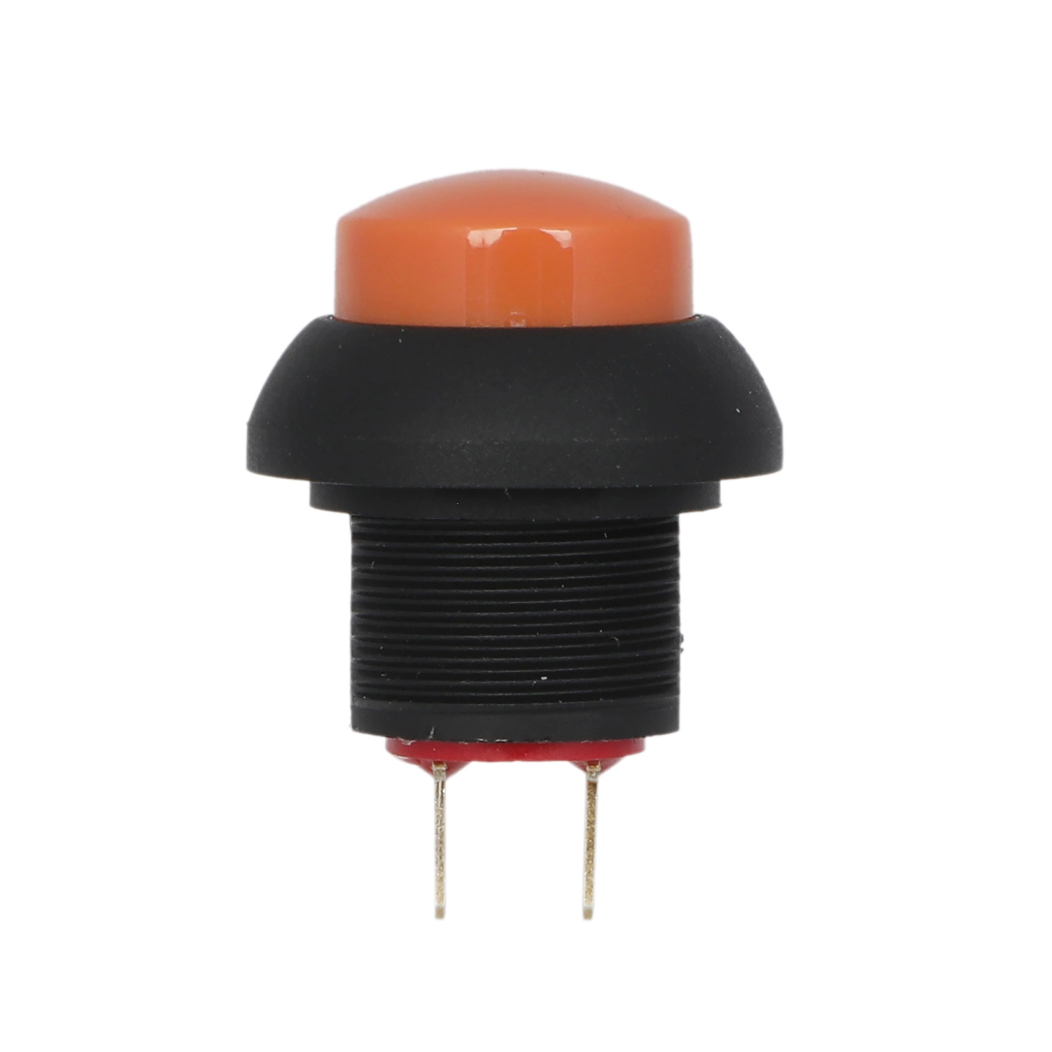 3pin Terminal Domed Head Nylon Material 1no DOT Illumination Latching off 12mm Round Push Switch