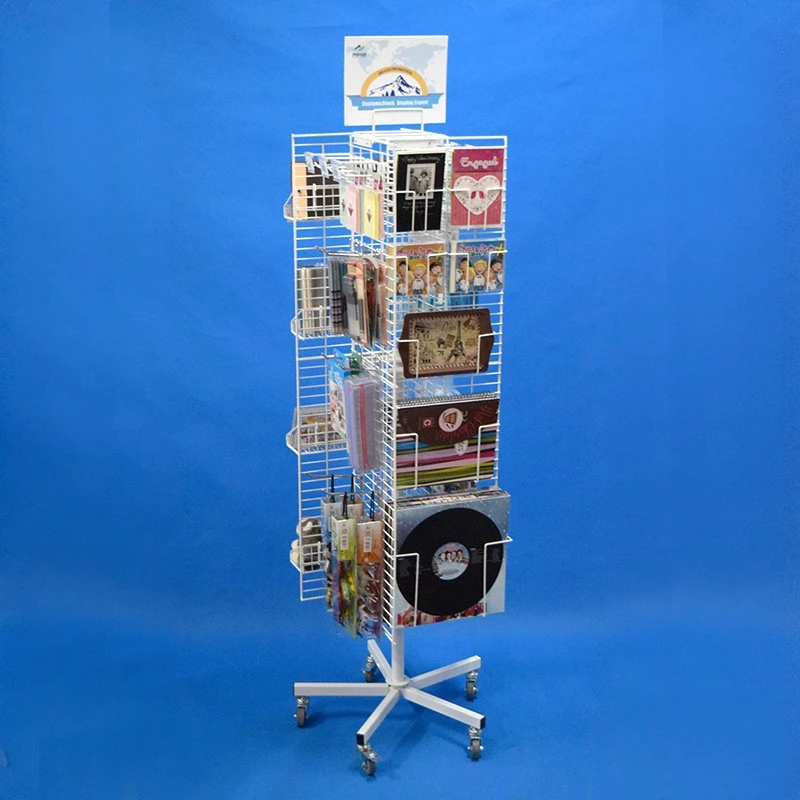 Supermarket Cashier Desk Top Iron Wire Rack Display for Signage Plate (PHY1016)