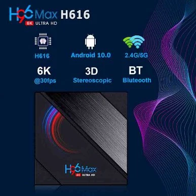 IPTV Internet H96 Max H616 Set Top Box Kodi Media Player 6K HD Smart Android 10 TV Box with 4GB 32GB 64GB 5g WiFi