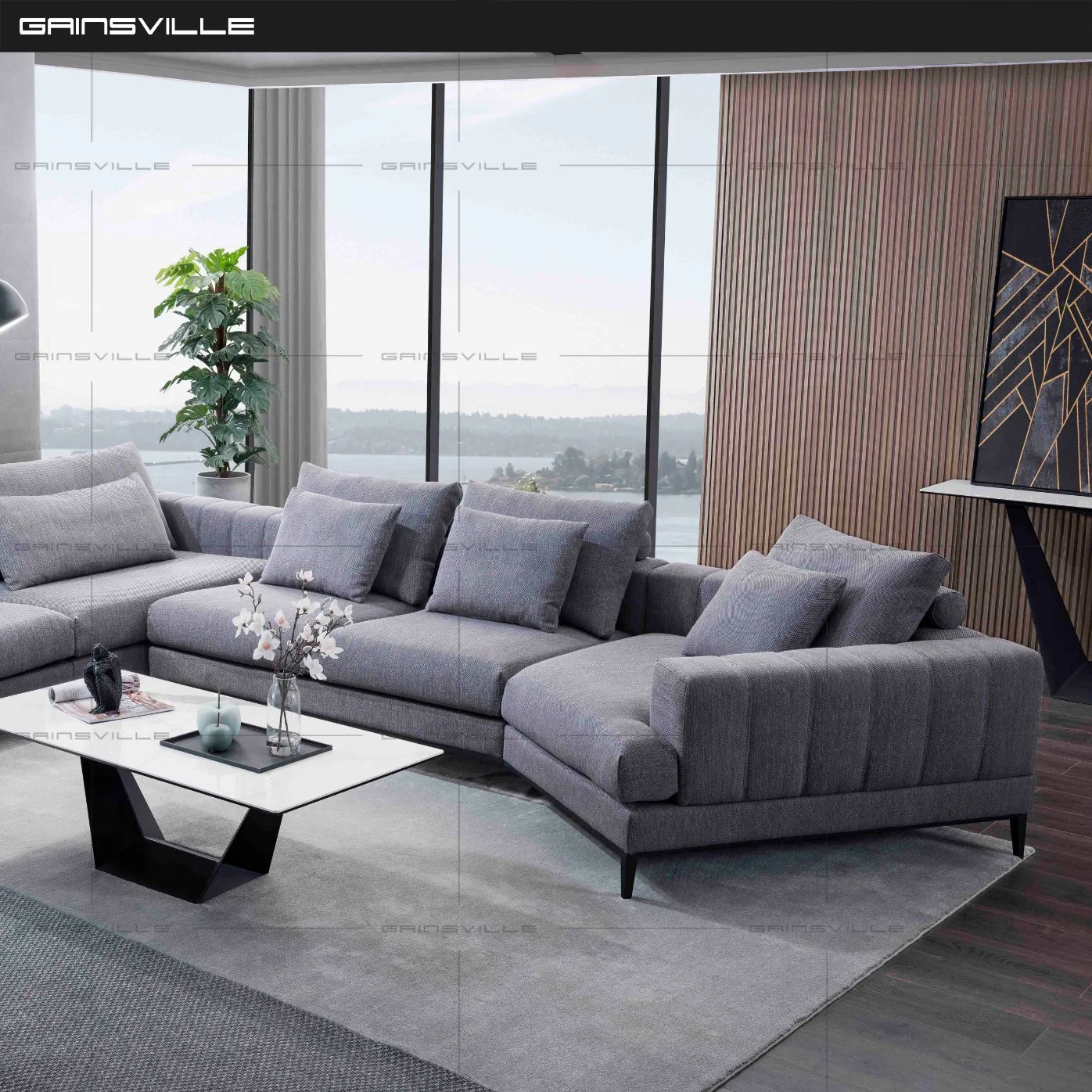 La Chine Fabricant dernier tissu nouvellement décorées de meubles modernes véritable canapé mobilier de maison GS9007