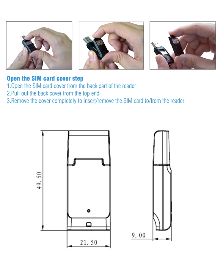 Acs Portable Mini Smart Card Reader IC Chip Contact Card Reader Writer USB Interface (ACR39T-A1)