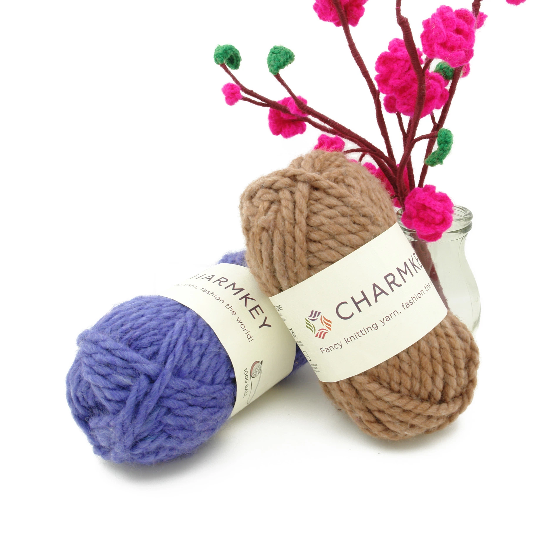 Charmkey Hot Sale Blended Yarn 70% Acrylic 30%Wool for Hand Knitting Sweaters
