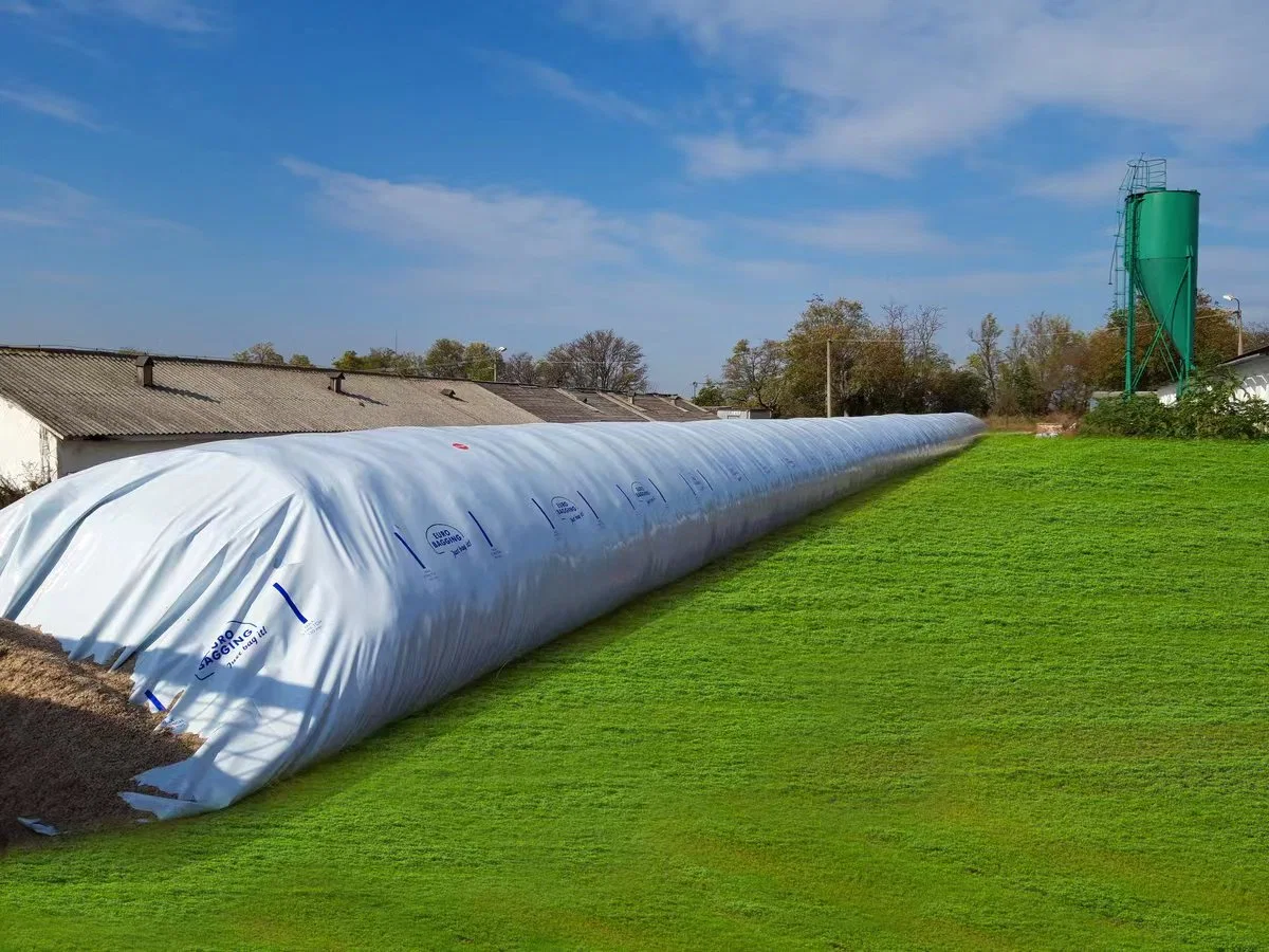 precio de fábrica de 3,6 metros x 150m de la bolsa de ensilaje de PE 12ft x 500 pies de la bolsa de grano