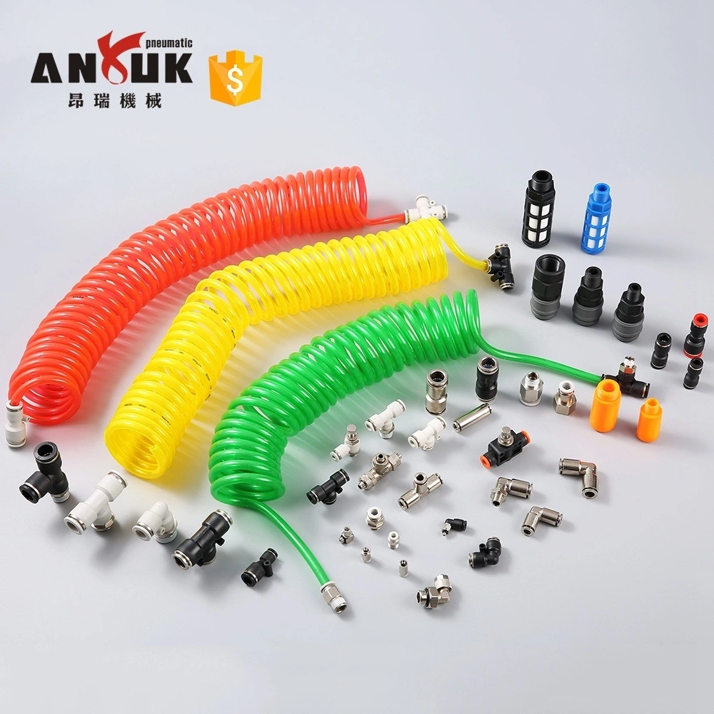 PA11 6*4 Nylon Hose Plastic Pneumatic Spring Hose Air Compressor Polyurethane Pipe Pneumatic Parts Air Tube