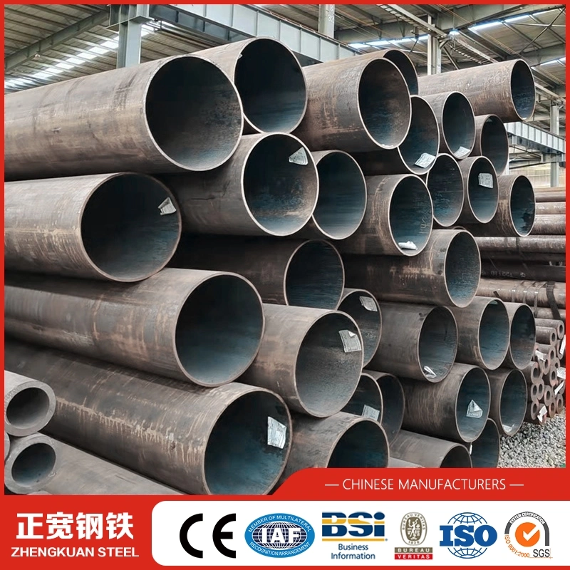 China Factory Supply ASTM A53 Gr. B Sch 40 Black Iron Steel Tube Seamless Carbon Steel Pipe for Construction, Building Material