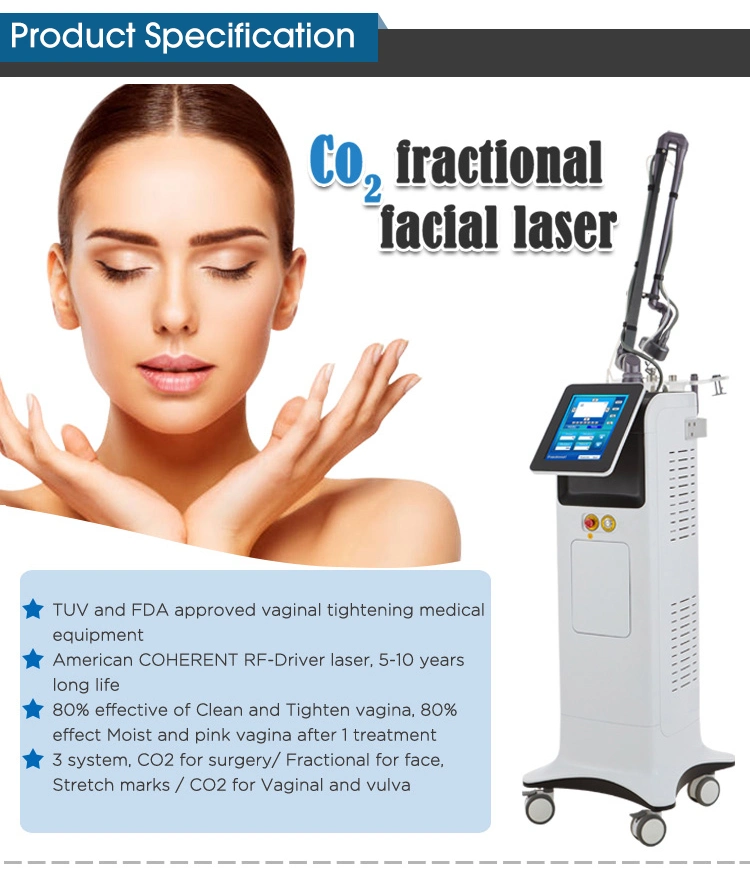 ADSS Fractional CO2 Laser - омоложение кожи/Вагинальное затягивание/рубцовая удаление Вертикальная Лазерная гинекологическая терапия