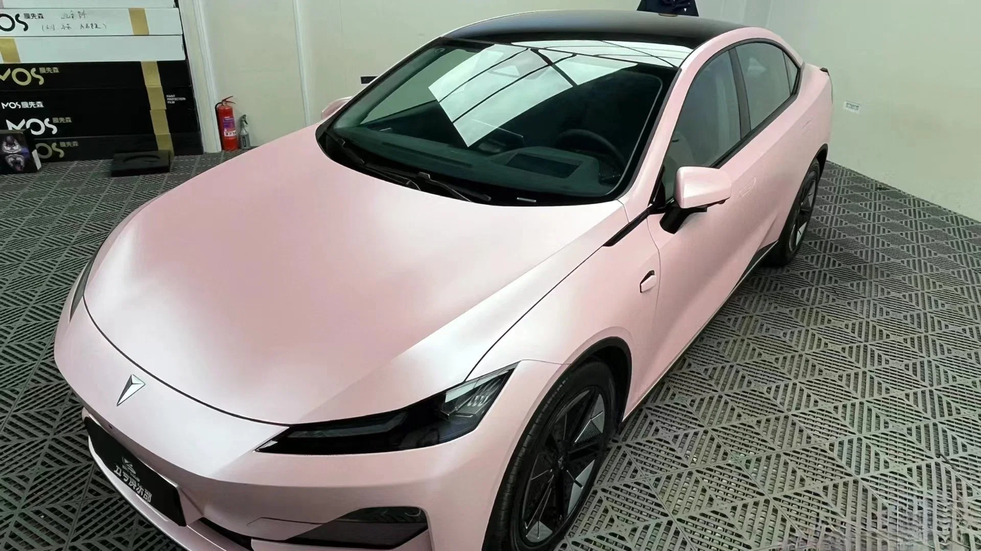 Pearl Metal Sakura Pink Car Vinyl Wrap Stickers PVC Film